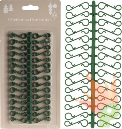 GANCI PER PALLINE NATALIZIE VERDI 60 PZ