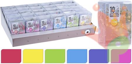 LUCI DI NATALE A BATTERIA 10 LED 6 COLORI