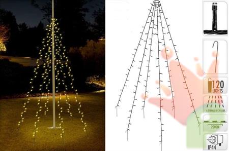 ALBERO LED 120 LED CALDO