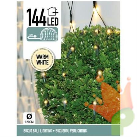 LUCI DI NATALE  Ø120 144 LED PER SIEPE BIANCO CALDO