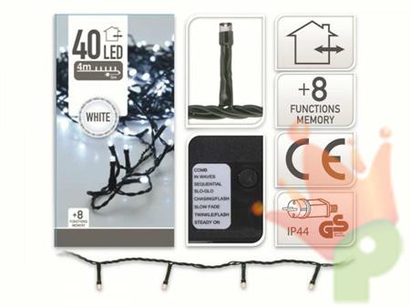 LUCI DI NATALE 40 LED BIANCO FREDDO
