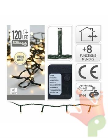 LUCI DI NATALE 120 LED BIANCO CALDO