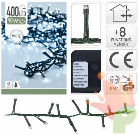 CATENA LUCI 400 LED BIANCO FREDDO