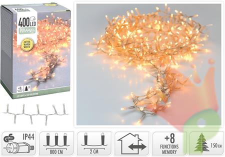 CATENA LUCI 400 LED BIANCO CALDO