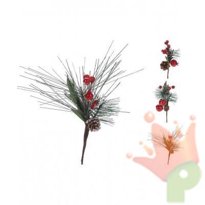 RAMETTO ROSSO CON BACHE 20 CM