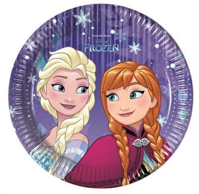 PIATTI 20 CM FROZEN SNOWFLAKES 8 PZ