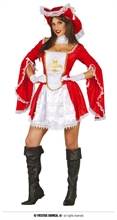 COSTUME MOSCHETTIERA ADULTA DONNA  TAGLIA  L 42 44