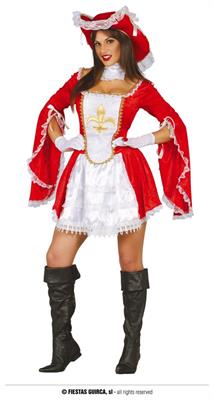 COSTUME MOSCHETTIERA ADULTA DONNA  TAGLIA  L 42 44