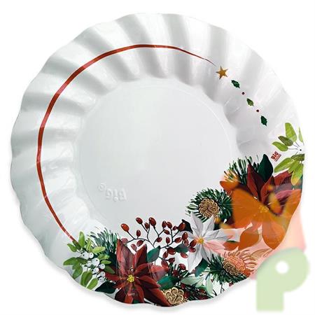 PIATTI 30CM POINSETTIA BOUQUET 6PZ