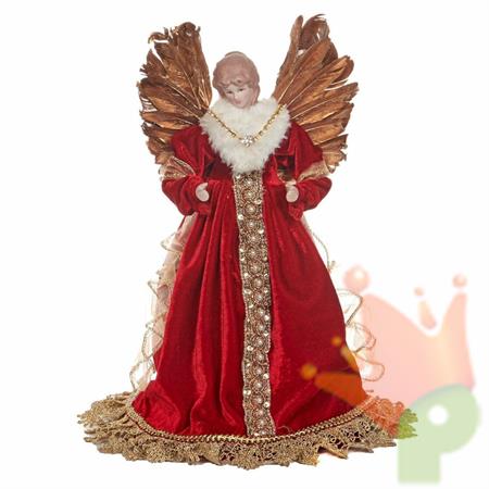 ANGELO IN PORCELLANA BORDEAUX - ORO 30 CM