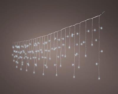 LUCI DI NATALE A TENDA 259 LED BIANCO FREDDO CAVO BIANCO