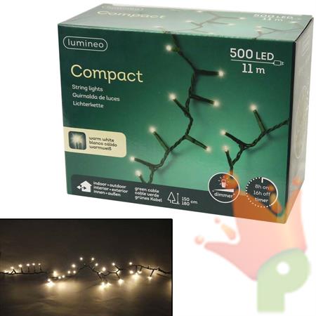 LUCI LED 11MT 500LED BIANCO CALDO
