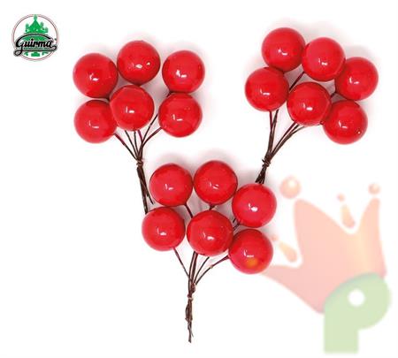 PICKS CON BACCHE ROSSE 3 PEZZI