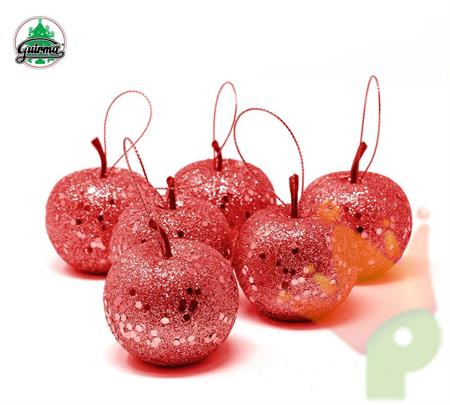 MELE 5CM ROSSE DA APPENDERE 6PZ