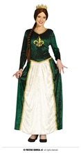 COSTUME REGINA MEDIEVALE ADULTA TAGLIA L 42 44