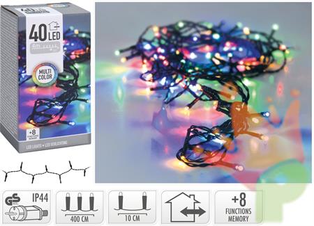 LUCI DI NATALE 40 LED MULTICOLOR