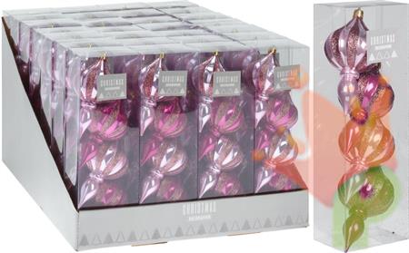 DECORAZIONI PENDENTI 6X11CM FUCSIA 4PZ