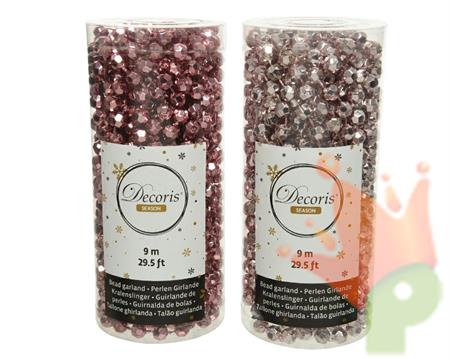 GHIRLANDA MINI DIAMANTI 0,8X9 MT ROSA/ROSA CIPRIA