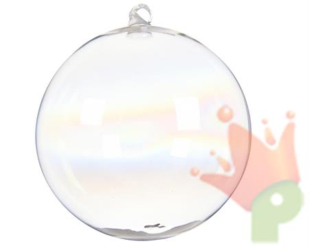 PALLINA PER ALBERO 15CM TRASPARENTE IN VETRO