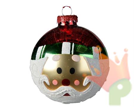 PALLINA PER ALBERO 8CM BABBO NATALE