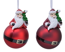 PALLINA PER ALBERO 8CM BABBO NATALE