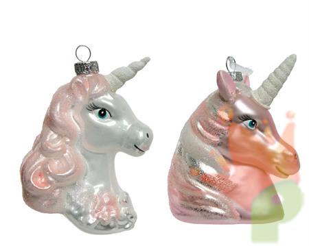 UNICORNO PER ALBERO BIANCO/ROSA