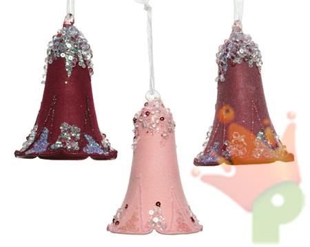 CAMPANA DA APPENDERE ROSA/ROSSO/BORDEAUX