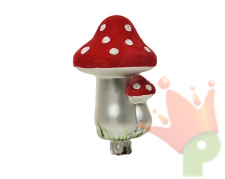 FUNGO PER ALBERO DI NATALE 6X12CM ROSSO