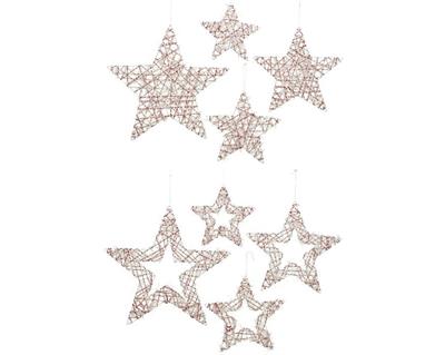 STELLA DA APPENDERE 25CM BIANCO E ROSSO