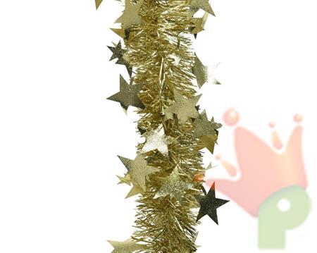 GHIRLANDA CON STELLE 12,5X270CM ORO
