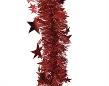 GHIRLANDA CON STELLE 12,5X270CM ROSSO