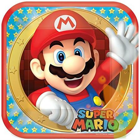 PIATTI 23X23 CM SUPER MARIO 8 PZ