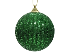 PALLINA PER ALBERO 8CM VERDE GLITTER
