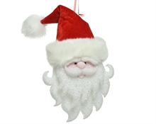 PENDENTE VISO BABBO NATALE 8.5x34x50cm IN SCHIUMA CON CAPPELLO V