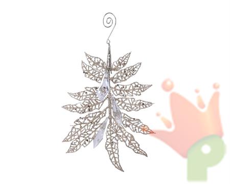 PENDENTE FOGLIA CHAMPAGNE CON DIAMANTI