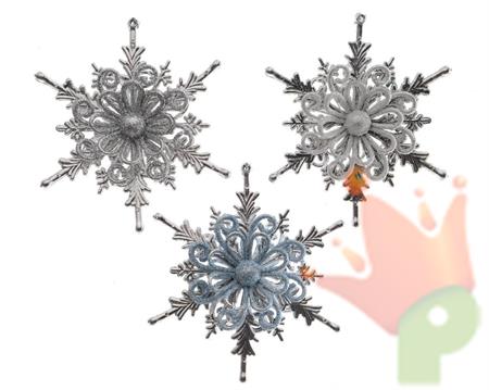 FIOCCHI DI NEVE DA APPENDERE ASSORTITI 12 CM