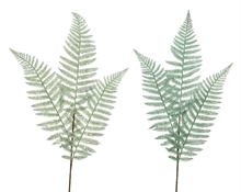 FOGLIA DI FELCE VERDE CHIARO/SCURO CON GLITTER 90CM