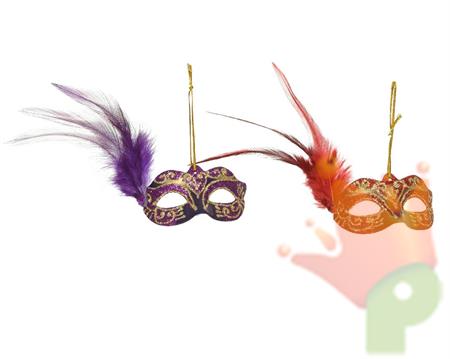 MASCHERA DA APPENDERE ROSSO/VIOLA