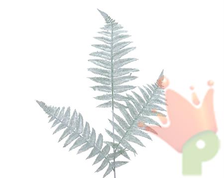 FOGLIA DI FELCE VERDE SALVIA CON GLITTER 25X80 CM