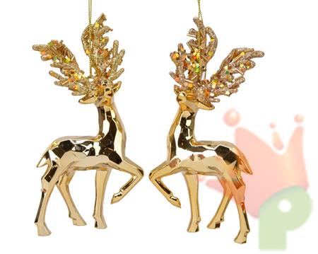 CERVI CON APPENDINO 2,5X7,5X16CM ORO