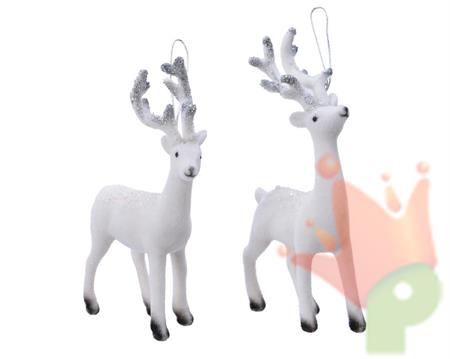RENNA CON APPENDINO BIANCO GLITTER
