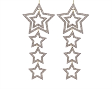 STELLE DA APPENDERE GLITTERATE CHAMPAGNE