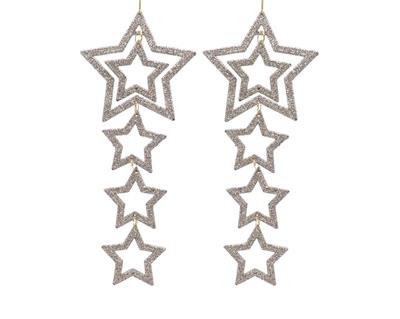 STELLE DA APPENDERE GLITTERATE CHAMPAGNE