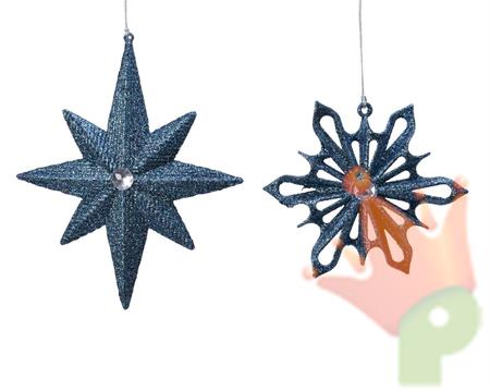 STELLA CON DIAMANTE BLU GLITTERATA