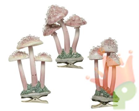 FUNGHETTI CON CLIP ROSA CIPRIA