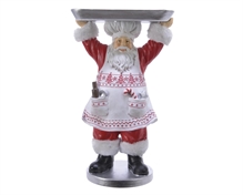 BABBO NATALE CON PIATTO DA PORATA 22X30X50CM
