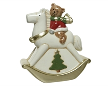CAVALLUCCIO A DONDOLO CON ORSETTO 6,3X15X16,5CM