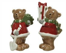 ORSO POLARE CON ALBERO/PACCO REGALO 7,8X7,8X12,8CM