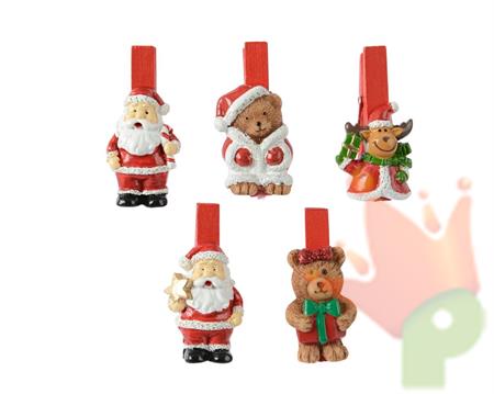 MOLLETTE CON FIGURE NATALIZIE 2X4,5CM 8PZ