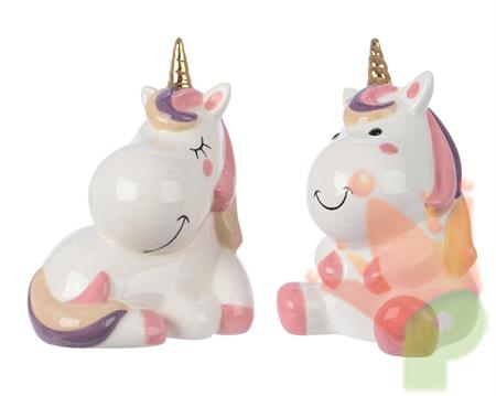 UNICORNO 10X10,2X15CM BIANCO